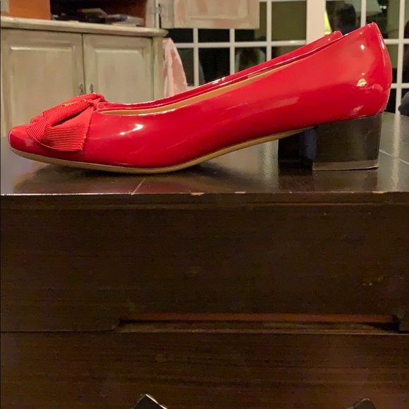 Red Patent Leather Ferragamos - Picture 2 of 4